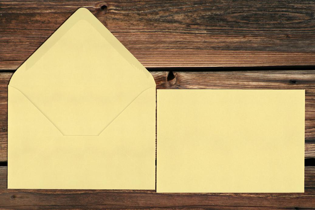 Briefhüllen 110x156 mm Nassklebend Zartgelb 120 g/qm